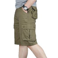 Kargo Şort Erkekler Yaz Moda Ordu Askeri Taktik Homme Şort Rahat Çok cep Erkek Baggy Pantolon Artı Boyutu 42 44 46 Q190330