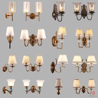 Classical Brass Wall Lamp indoor lighting Europe Style Antiq...