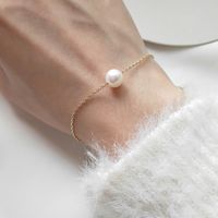 Süßwasser-Zuchtperlen-Armband für Frauen Mädchen Perlenschmuck Summer Style 8-9mm White Pearl Accessoires Damen Armband-Geschenk