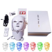 7 Renkli LED Boyun Yüz Terapi Kırışıklık Karşıtı Makinası Akne Temizleme Beauty Spa Cihaz Cilt Gençleştirme Beyaz Yüz Mas DHL kargo bedava Maske