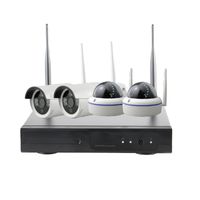 Wireless 4CH CCTV-System Wifi NVR-Kit IP-Kamera im Freien und Indoor VandalProof Dome-Kamera Wifi 1080P NVR Set