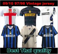 09 10 Milito J. Zanetti inter Retro Soccer jerseys 97 98 99 D...