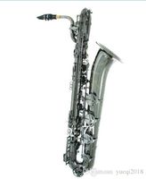 Alta Qualidade Barítono Saxofone Bronze Body Nickel Surface Surface Woodwind Instrumentos Musicais para Jazz Music com Caso Frete Grátis