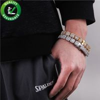 Designer de luxo hip hop jóias homens pulseiras diamante pulseira de tênis pulseira bling bangle gelado cordões encantos acessórios de moda