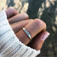 Hohe Qualität Silber Ring Mom Ringe Muttertagsgeschenk Mode Band Ring Für Frauen 2019 Billig
