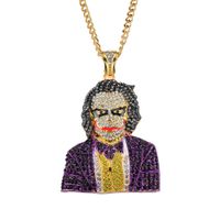 Full Iced Out Gold Silver Hip Hop Choker Chain Alloy Clown P...