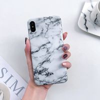 Textura de mármore Phone Cases para iPhone 11 XS Max macia IMD iPhone Cases For Cover 6 6S 7 8 Plus