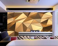dekoratif duvar kağıdı geometrik wallpapes stereo soyut mimari uzay altın duvar kağıtları 3d
