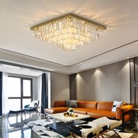 New design modern square crystal chandelier ceiling lights h...