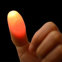 Funny Novelty Light-Up Thumbs LED Light Flashing Fingers Magic Trick Props Amazing Glow Toys Children Kids Luminous Gifts DBC BH3019