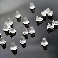 Top Quality 100pcs Plastic Rubber Earring Backs Stoppers Ear...
