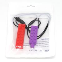 Strukturierte sensorische Silikonkauen Halsketten Baby Beißring Bites Halskette Autismus Spielzeug für Kinderkenner Asd Phthalate Free FDA