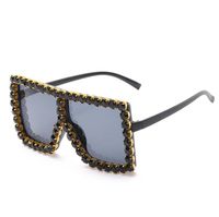 Новые Big Frame Солнцезащитные очки Личность Алмазные Очки Прохладный Большой Рамка Прохладная Солнцезащитные Очки Женщины