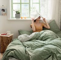 Cor de costura de cor roupa de cama capa de colcha de terno 4 fotos Capa de edredão de tecido de lã de alta qualidade conjuntos de cama de cama material de cama têxteis domésticos