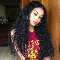 Fashion Natural Soft Black Curly Wavy Long Cheap Wigs with Baby Hair Heat Resistant Glueless Synthetic None Lace Wigs for Black Women