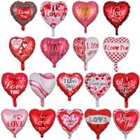 18inch Alla hjärtans dag ballonger jag älskar dig bröllopsfest ballonger dekorativ aluminiumfilm födelsedag ballong barn leksak rra2818