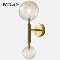 Modern Luxury Copper Wall Lamp Aluminum Sconce Cafe Bar Rest...