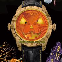TW V3S Best Edition Konstantin Chaykin Moon Phase Joker Halloween Pumpkin Dial NH35A Automatic Mens Watch Gold Gold Case Designer orologi