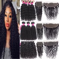 9A Brazilian Human Hair Bundles With Cosure 4X4 Lace Closure...