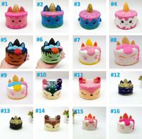 Squishy Cute Pink Cake Toys 11CM Colorful Cartoon Tail Cakes...
