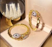 Bileklik altın yılan bilezikleri kadınlar için mücevherler için doğum günü sevgililer yeni yıl hediye takı