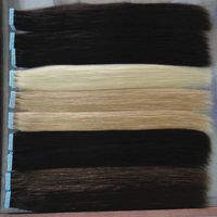 Toptan Bant İnsan Saç Uzantıları Cilt Atkı Renkler Sarışın Remy Saç 16 ila 24 inç 20 adet / torba, 40g, 50g, 60g ücretsiz kargo