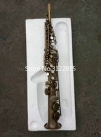 Nova Chegada Não Customizável Logotipo Soprano Saxofone Instrumentos de Bronze Antique Superfície de Cobre B Flat Sax com Caso Bocal