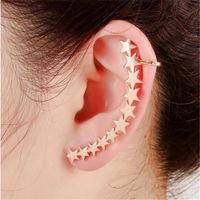 1 PC Nuovo Design Star Stud Orecchini orecchio orecchini lunghi orecchini clip clip crawler hot moda gioielli accessori regali per le donne ragazze