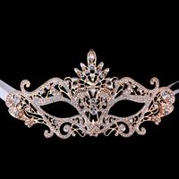 Hochzeitsfeier Maske 2022 Kreative Rhinestones Homecoming Prom Tanzmaske Gold Silber schwarz handgefertigt 19,5 cm * 9,6 cm Auf Lager Oberhalbhälfte Gesicht