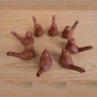 Freies Verschiffen Weinlese-Art Vogel Wasser Whistles Lehm Ocarina Warbler Song-Keramik-Gezwitscher Kinder Bathtime Spielzeug