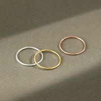 Nuevo estilo simple 925 anillos de plata para las mujeres Los hombres apilable joyería fina Anillos Bijoux Femme