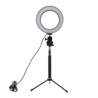 Dimmable LED Studio Camera Ring Light Photo Phone Video Light Lamp With Tripods Selfie Stick Ring Fill Light For Canon Nikon Camera