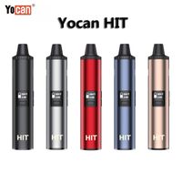 Authentische Yocan-Treffer-Kits Smart trockener Herb-Verdampfer mit 200F-480F Temperaturregelung OLED-Anzeige 1400mAh Batteriekeramikofen 5 Farben Vape-Stift