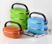 Creative insulated lunch box stainless steel Stainless steel...