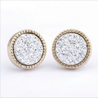 Silver ice out high diamond cluster zircon round screw back ...