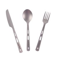Lixada Titanium Fork Spoon Knife Flatware Spoon Outdoor Tableware Titanium Hiking Picnic Cutlery Set Camping Equipment