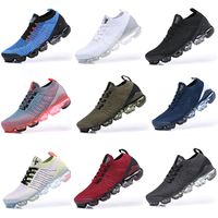 Nike air vapormax 2019 2018 vapormax Flyknit 2.0 Alta qualidade Preto Multi Color malha Running Shoes 2019 Safar respirável Sneaker Triplo Black Men Shoe Designer 36-45
