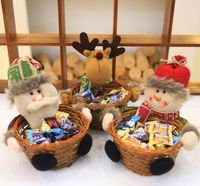 Commercio all'ingrosso caramella di Natale Decorazione regalo dei bambini del tavolino della decorazione Decorazione di Natale caramelle cesto di Natale