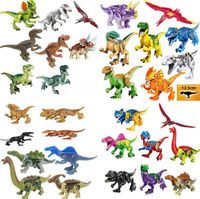 Venta al por mayor 32 estilos pueden elegir Bloques de Construcción Figuras del dinosaurio Ladrillos Ladrillos Assemble para niños juguetes de los niños regalo de Navidad Juguetes BY1141