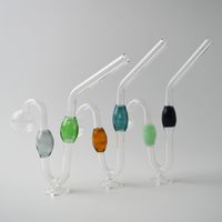 Standölbrenner Glaspfeifen Buntes schlangenartiges Glas Pfeife Dicke Tabakpfeifen 6.5 „* 5.5“ Wide Raucherzubehör