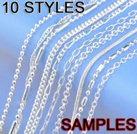 10Pcs Fein 10 Styles 16-18" 1.2-2MM echte 925 silberne Schmucksache-Verbindungs-Ketten-Halskette mit Hummer umklammert Entdeckungen