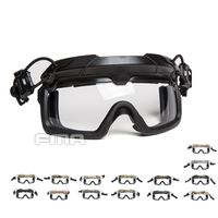 FMA Tactical Helmet Safety Goggles 3mm White lens Split Anti...