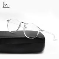 Moda rodada JZU Atacado-vidros transparentes clara frame vintage Mulheres Spectacleglasses Homens óculos moldura quadros claros