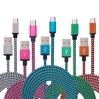 High Speed Type-C USB Cables to C Charging Adapter Data Line Sync Braid Android Micro V8 Cable