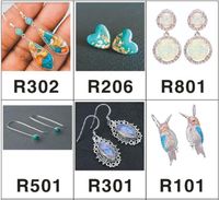 Fashion Earrings for Pierced Ears Multicolor Vintage Colored Glaze Glass Pattern Design Charm Earings Studs Women Jewellery China