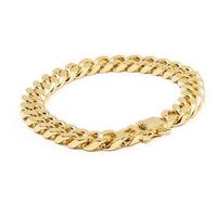10MM 9 Inch Mens Gold Color Jewelry Hip Hop Bracelet Heavy C...