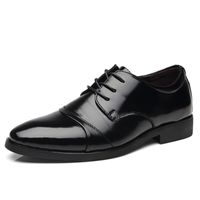 Height increasing 6cm Men Dress shoes Split Leather Oxford s...