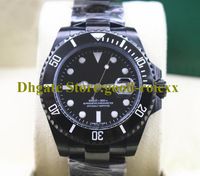 3 Colors Mens Automatic Crown Luminous Black Pvd Watch Men Green Blue Ceramic Bezel Sport Sapphire Watches Dive 116610 Wristwatches