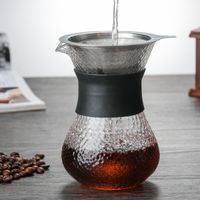 400ML El demlendi Cezveler Yüksek borosilikat Cam Espresso Su Damla Kahve Makinesi Yeniden kullanılabilir Çay Filtre Aracı Kahve eşya