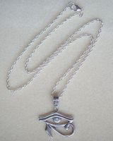 Vintage Eye of Horus Eye of Ra Wedjat Protector Amuleto Collar Colgante Charm Punk Joyería Gótica Wicca Pagan Necklace - 74